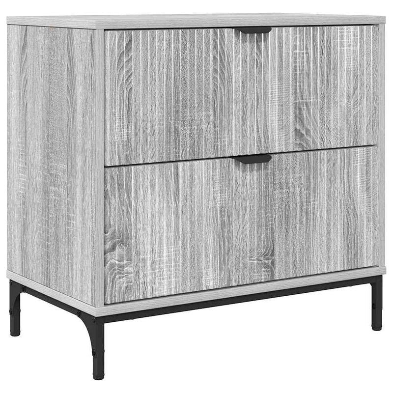 vidaXL Éjjeli asztal fiókkal Szürke sonoma 63.5 x 36 x 61 cm Faanyag