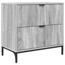 vidaXL Éjjeli asztal fiókkal Szürke sonoma 63.5 x 36 x 61 cm Faanyag