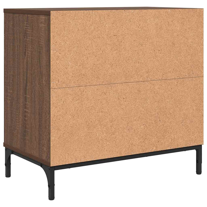 vidaXL Éjjeli asztal fiókkal barna tölgy 63.5 x 36 x 61 cm Faanyag