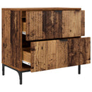 vidaXL Éjjeli asztal fiókkal Régi fa 63.5 x 36 x 61 cm Faanyag