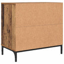 vidaXL Éjjeli asztal fiókkal Régi fa 63.5 x 36 x 61 cm Faanyag