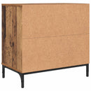 vidaXL Éjjeli asztal fiókkal Régi fa 63.5 x 36 x 61 cm Faanyag