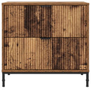 vidaXL Éjjeli asztal fiókkal Régi fa 63.5 x 36 x 61 cm Faanyag