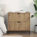 vidaXL Éjjeli asztal fiókkal kézműves tölgy 63.5 x 36 x 61 cm Faanyag