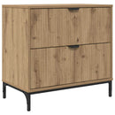 vidaXL Éjjeli asztal fiókkal kézműves tölgy 63.5 x 36 x 61 cm Faanyag