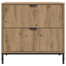 vidaXL Éjjeli asztal fiókkal kézműves tölgy 63.5 x 36 x 61 cm Faanyag