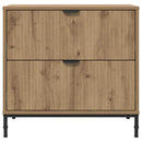 vidaXL Éjjeli asztal fiókkal kézműves tölgy 63.5 x 36 x 61 cm Faanyag