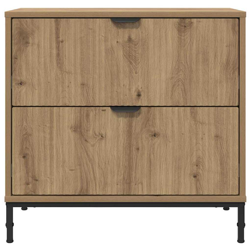 vidaXL Éjjeli asztal fiókkal kézműves tölgy 63.5 x 36 x 61 cm Faanyag