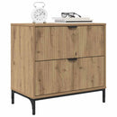 vidaXL Éjjeli asztal fiókkal kézműves tölgy 63.5 x 36 x 61 cm Faanyag