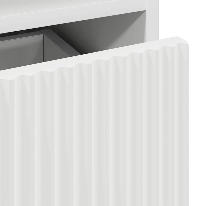 vidaXL Éjjeliszekrények fiókkal 2 pcs Fehér 49 x 36 x 61 cm Faanyag