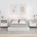 vidaXL Éjjeliszekrények fiókkal 2 pcs Fehér 49 x 36 x 61 cm Faanyag