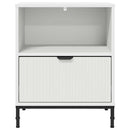 vidaXL Éjjeliszekrény fiókkal 2 pcs Fehér 49 x 36 x 61 cm Faanyag
