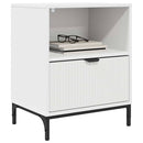 vidaXL Éjjeliszekrény fiókkal 2 pcs Fehér 49 x 36 x 61 cm Faanyag