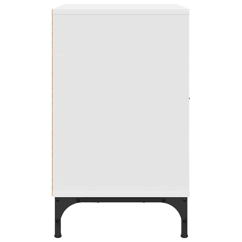 vidaXL Éjjeliszekrények fiókkal 2 pcs Fehér 49 x 36 x 61 cm Faanyag