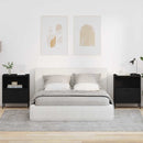 vidaXL Éjjeliszekrények fiókkal 2 pcs Fekete 49 x 36 x 61 cm Faanyag