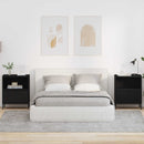 vidaXL Éjjeliszekrény fiókkal 2 pcs Fekete 49 x 36 x 61 cm Faanyag