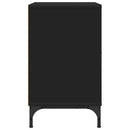 vidaXL Éjjeliszekrények fiókkal 2 pcs Fekete 49 x 36 x 61 cm Faanyag