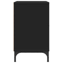vidaXL Éjjeliszekrény fiókkal 2 pcs Fekete 49 x 36 x 61 cm Faanyag