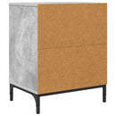 vidaXL Éjjeliszekrény fiókkal Beton szürke 49 x 36 x 61 cm Faanyag