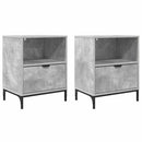 vidaXL Éjjeliszekrények 2 pcs Beton szürke 49 x 36 x 61 cm Faanyag
