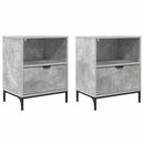 vidaXL Éjjeliszekrény 2 pcs Beton szürke 49 x 36 x 61 cm Faanyag