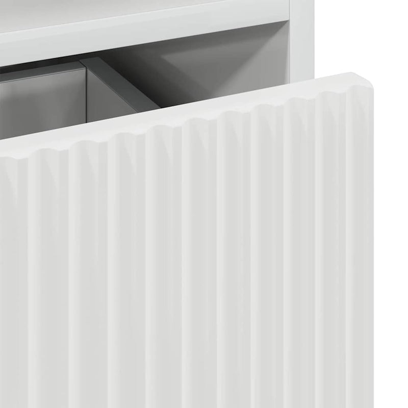 vidaXL Éjjeliszekrények 2 pcs Magasfényű fehér 49 x 36 x 61 cm Faanyag