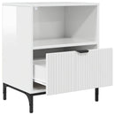 vidaXL Éjjeliszekrény 2 pcs Magasfényű fehér 49 x 36 x 61 cm Faanyag