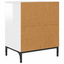vidaXL Éjjeliszekrény 2 pcs Magasfényű fehér 49 x 36 x 61 cm Faanyag