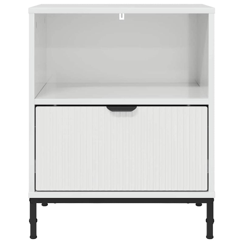 vidaXL Éjjeliszekrények 2 pcs Magasfényű fehér 49 x 36 x 61 cm Faanyag