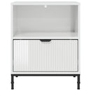 vidaXL Éjjeliszekrény 2 pcs Magasfényű fehér 49 x 36 x 61 cm Faanyag