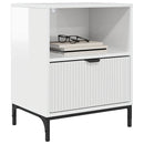 vidaXL Éjjeliszekrény 2 pcs Magasfényű fehér 49 x 36 x 61 cm Faanyag