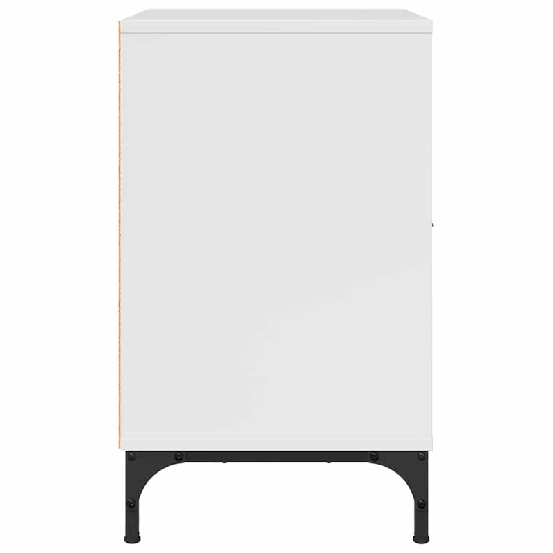 vidaXL Éjjeliszekrények 2 pcs Magasfényű fehér 49 x 36 x 61 cm Faanyag