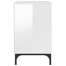 vidaXL Éjjeliszekrény 2 pcs Magasfényű fehér 49 x 36 x 61 cm Faanyag
