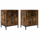 vidaXL Éjjeliszekrény 2 pcs Füstölt tölgy 49 x 36 x 61 cm Faanyag