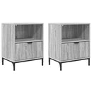 vidaXL Éjjeliszekrények 2 pcs Szürke sonoma 49 x 36 x 61 cm Faanyag