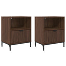 vidaXL Éjjeliszekrény 2 pcs barna tölgy 49 x 36 x 61 cm Faanyag