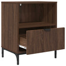 vidaXL Éjjeliszekrény 2 pcs barna tölgy 49 x 36 x 61 cm Faanyag