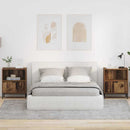 vidaXL Éjjeliszekrény fiókkal 2 pcs Régi fa 49 x 36 x 61 cm Faanyag