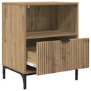 vidaXL Éjjeliszekrény 2 pcs kézműves tölgy 49 x 36 x 61 cm Faanyag