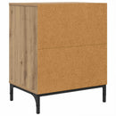 vidaXL Éjjeliszekrény 2 pcs kézműves tölgy 49 x 36 x 61 cm Faanyag
