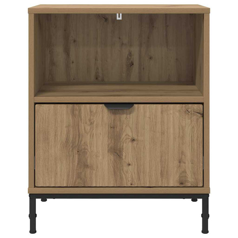 vidaXL Éjjeliszekrények 2 pcs kézműves tölgy 49 x 36 x 61 cm Faanyag