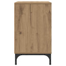 vidaXL Éjjeliszekrény 2 pcs kézműves tölgy 49 x 36 x 61 cm Faanyag