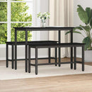 vidaXL Étkező pad Fekete tölgy 100 x 32,5 x 48,5 cm Műszaki fa és acél