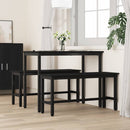 vidaXL Étkező pad Fekete tölgy 100 x 32,5 x 48,5 cm Műszaki fa és acél