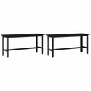 vidaXL Étkező pad 2 pcs Fekete tölgy 100 x 32,5 x 48,5 cm