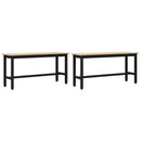 vidaXL Étkező pad 2 pcs Sonoma tölgy 100 x 32,5 x 48,5 cm