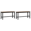 vidaXL Étkező pad 2 pcs Füstölt tölgy 100 x 32,5 x 48,5 cm