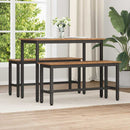 vidaXL Étkező pad Öreg fa 100 x 32,5 x 48,5 cm Műszaki fa és acél