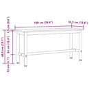 vidaXL Étkező pad Öreg fa 100 x 32,5 x 48,5 cm Műszaki fa és acél