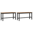 vidaXL Étkező pad 2 pcs Öreg fa 100 x 32,5 x 48,5 cm